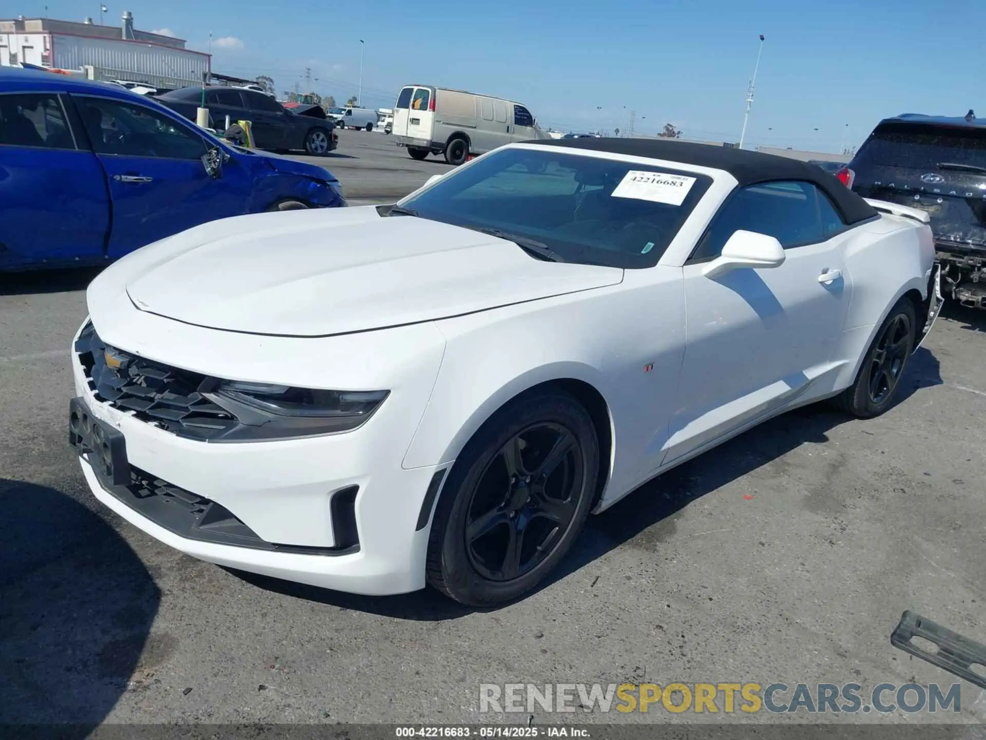 2 Photograph of a damaged car 1G1FB3DX6L0111596 CHEVROLET CAMARO 2020