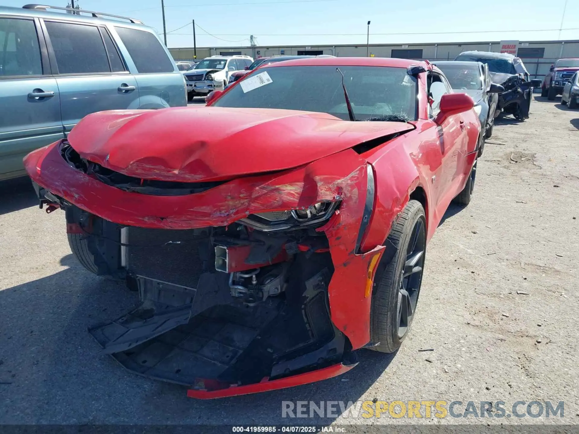 2 Photograph of a damaged car 1G1FD1RS6L0115305 CHEVROLET CAMARO 2020
