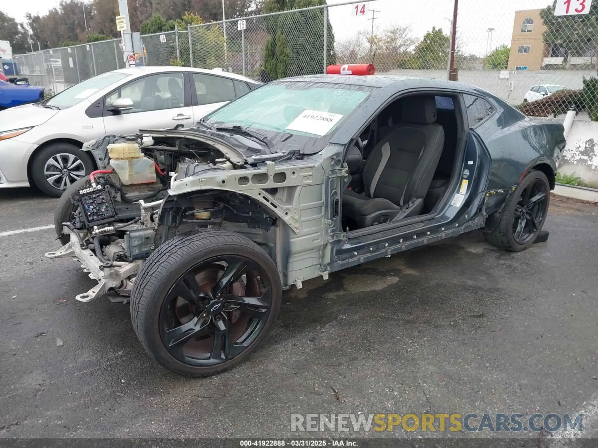 2 Photograph of a damaged car 1G1FF1R72L0102427 CHEVROLET CAMARO 2020