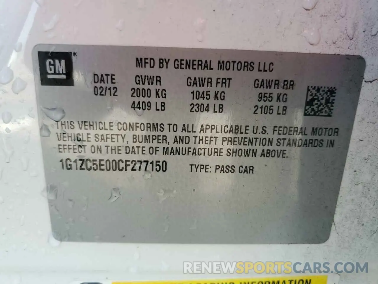 12 Photograph of a damaged car 1G1FF1R7XL0128161 CHEVROLET CAMARO 2020