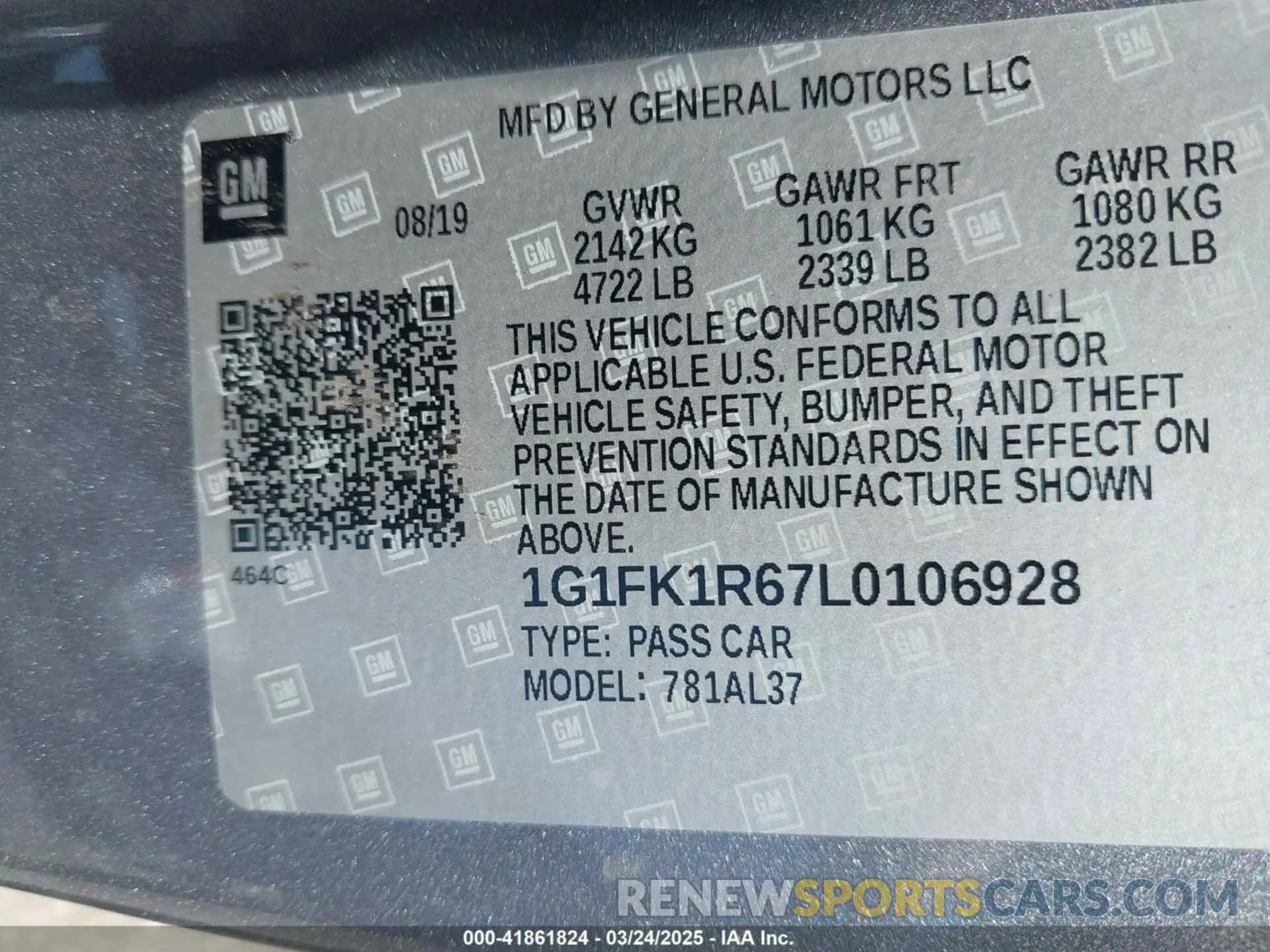 9 Photograph of a damaged car 1G1FK1R67L0106928 CHEVROLET CAMARO 2020
