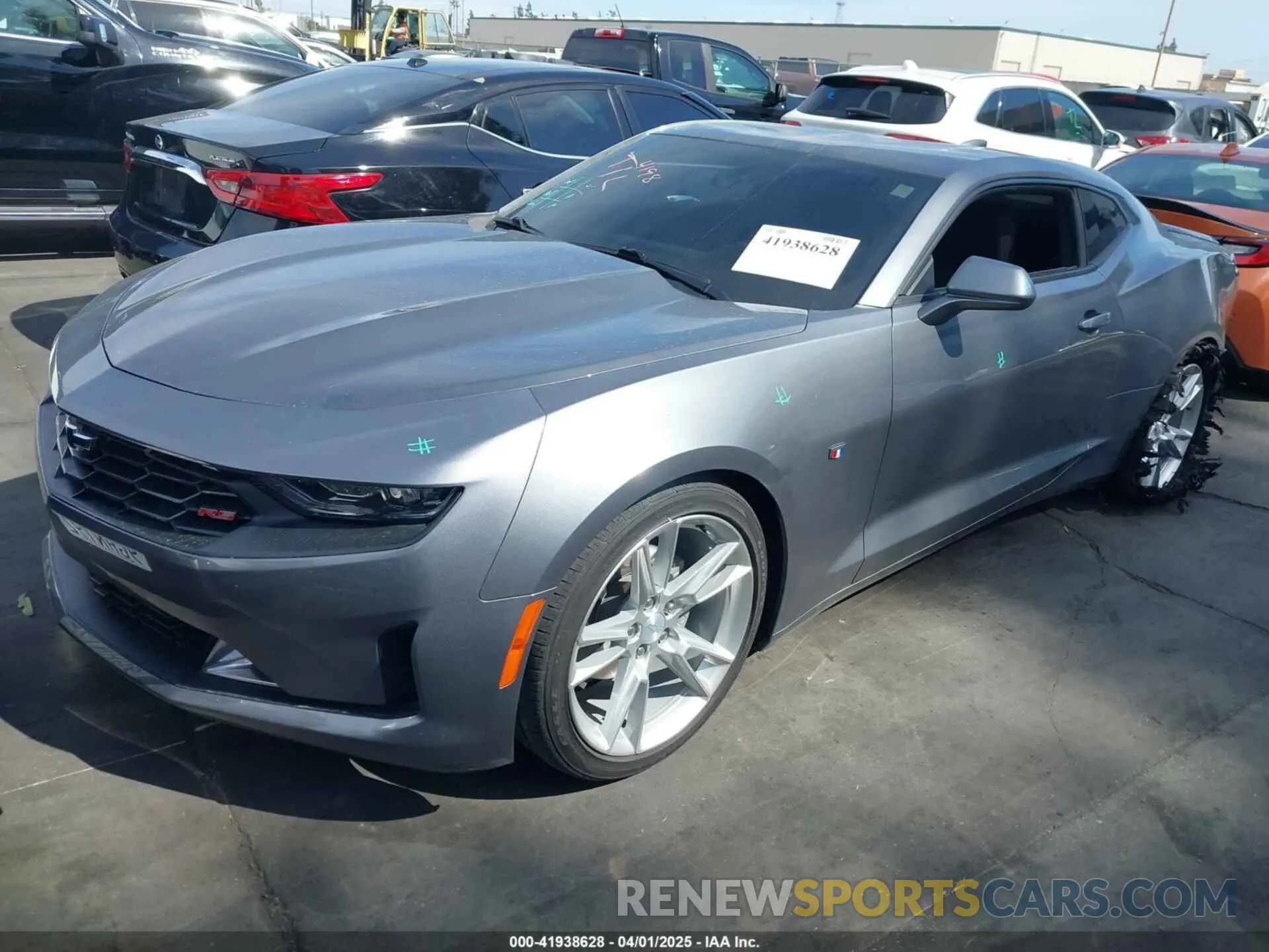 2 Photograph of a damaged car 1G1FB1RS0M0102492 CHEVROLET CAMARO 2021