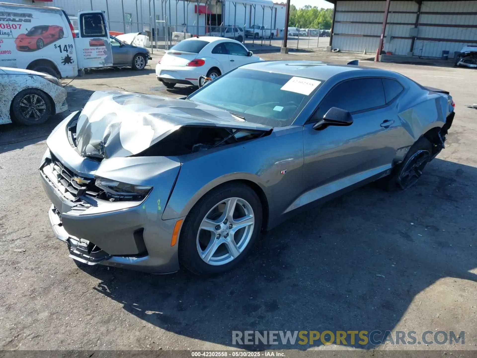 2 Photograph of a damaged car 1G1FB1RS6M0136517 CHEVROLET CAMARO 2021