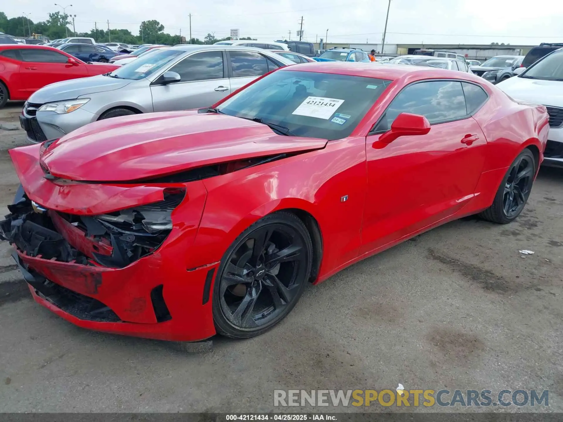 2 Photograph of a damaged car 1G1FB1RS8M0141881 CHEVROLET CAMARO 2021