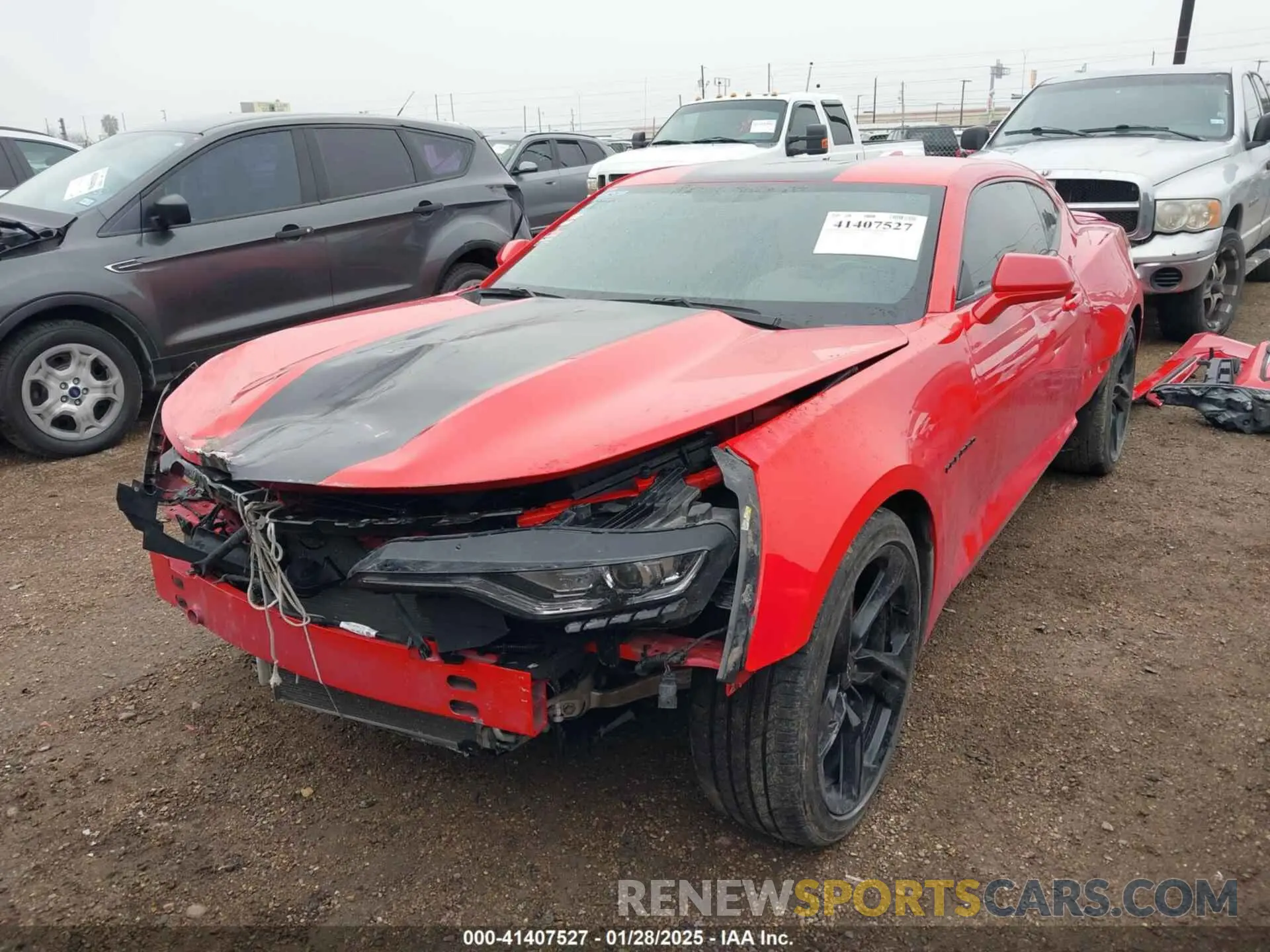 2 Photograph of a damaged car 1G1FB1RX0M0139568 CHEVROLET CAMARO 2021