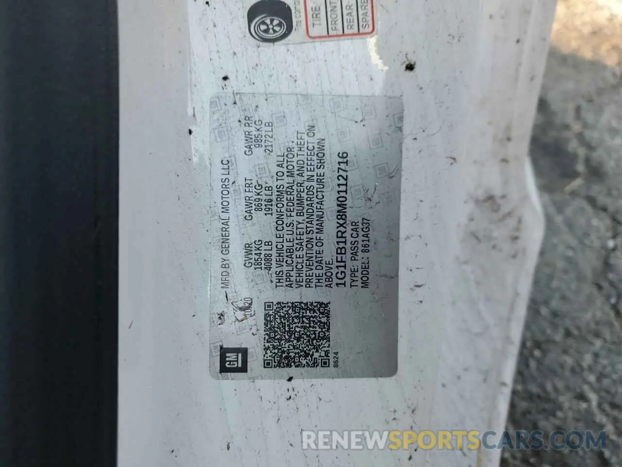 14 Photograph of a damaged car 1G1FB1RX8M0112716 CHEVROLET CAMARO 2021