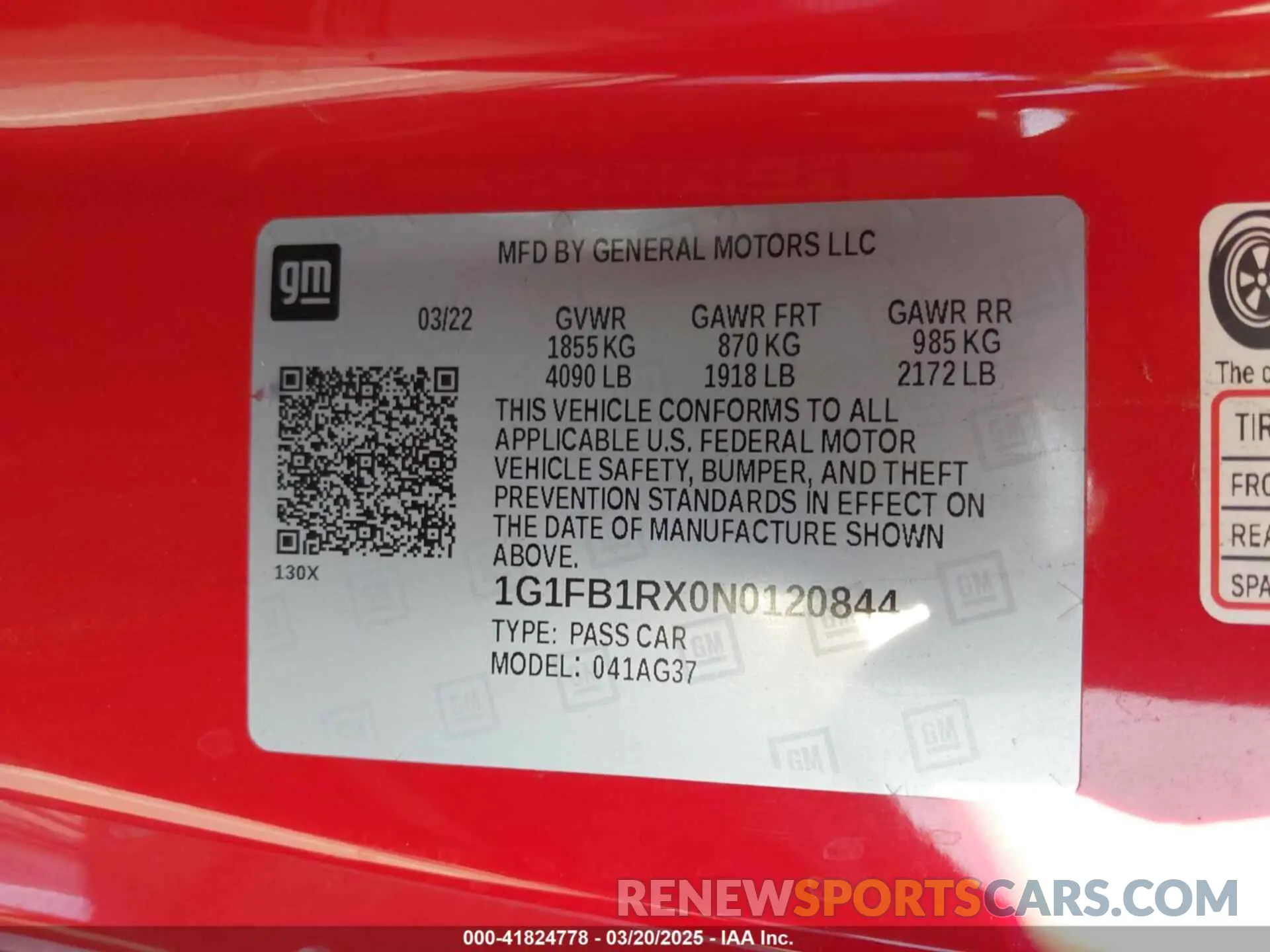 9 Photograph of a damaged car 1G1FB1RX0N0120844 CHEVROLET CAMARO 2022