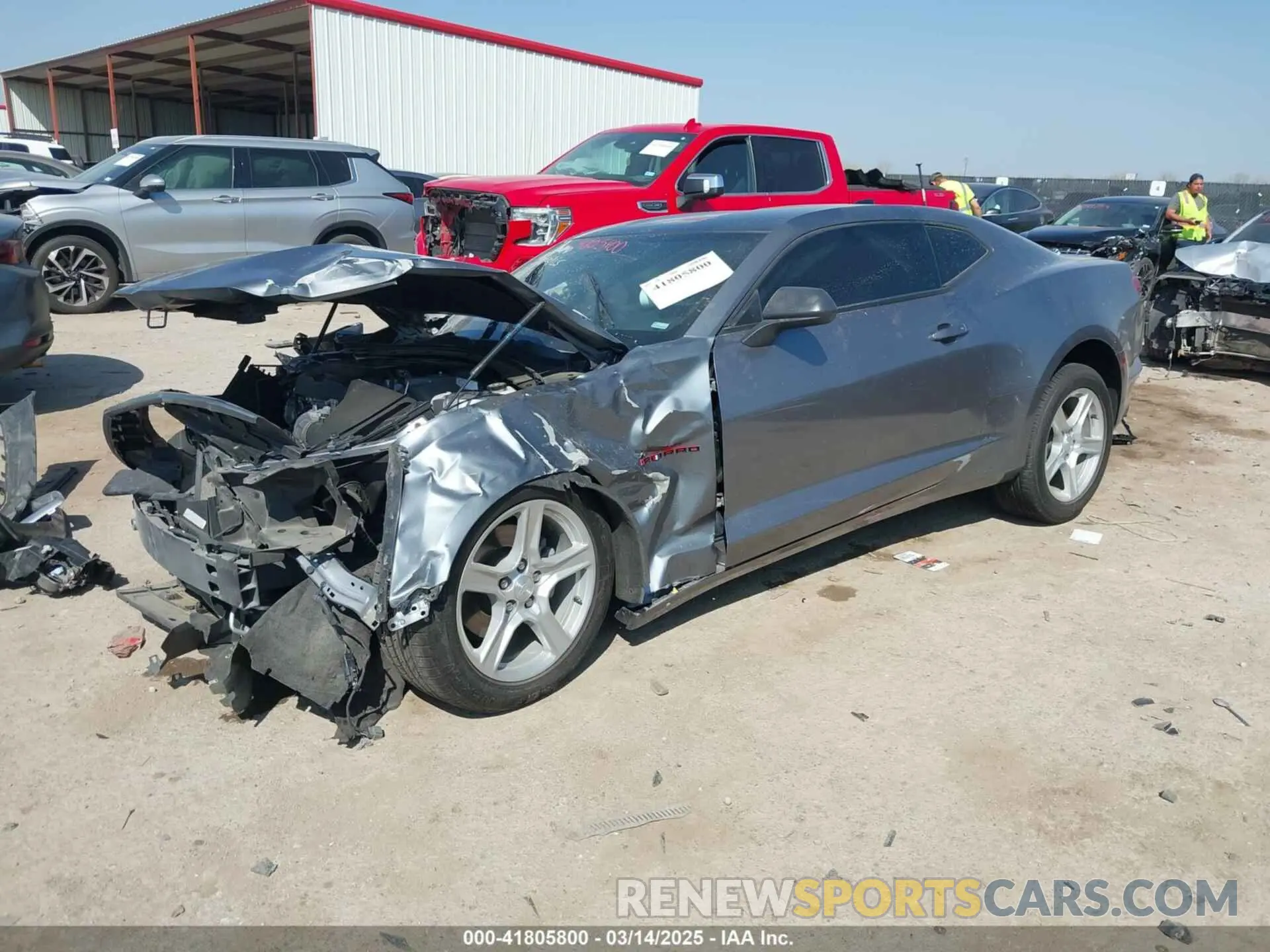 2 Photograph of a damaged car 1G1FB1RX8N0119506 CHEVROLET CAMARO 2022