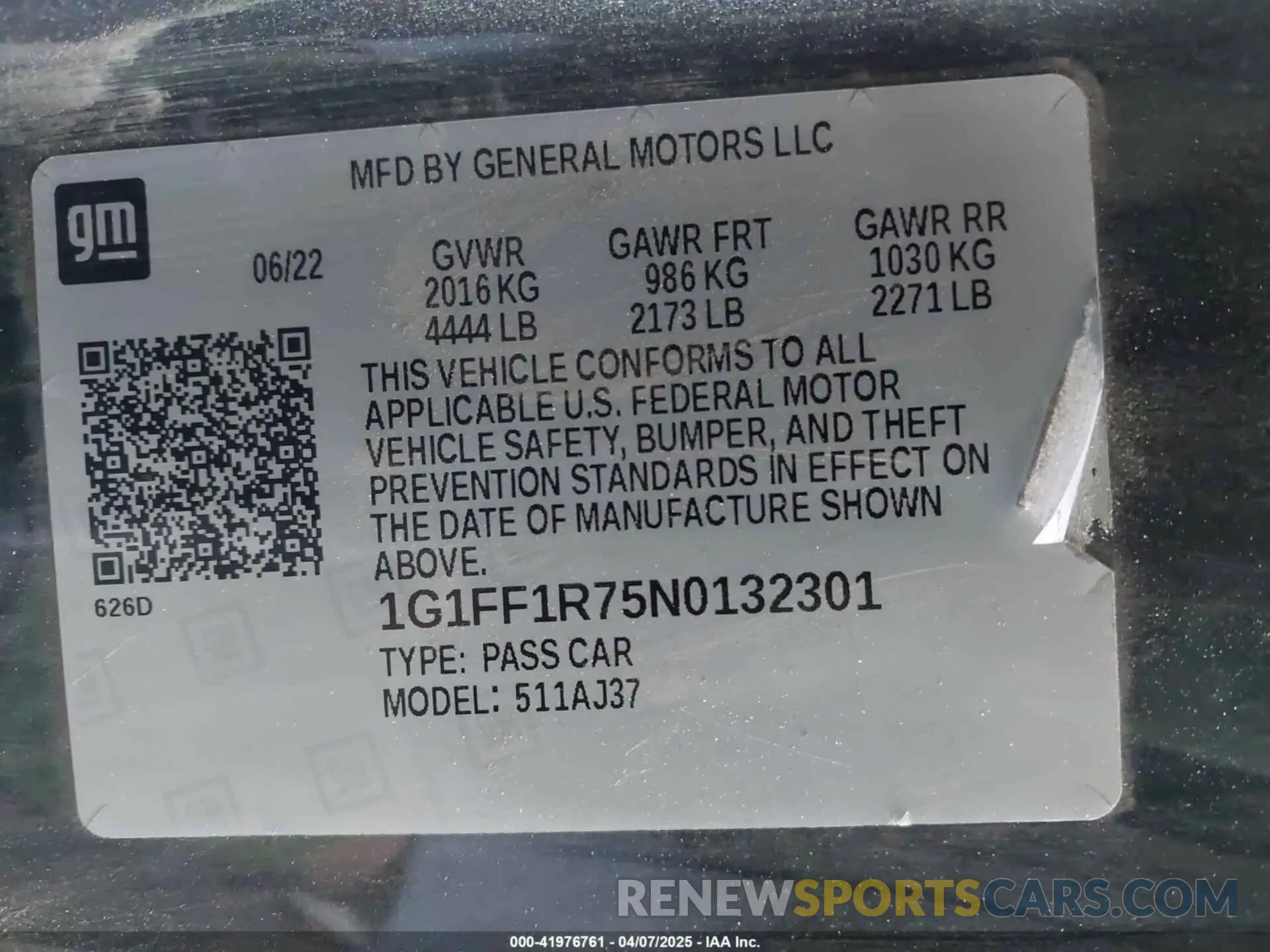 9 Photograph of a damaged car 1G1FF1R75N0132301 CHEVROLET CAMARO 2022