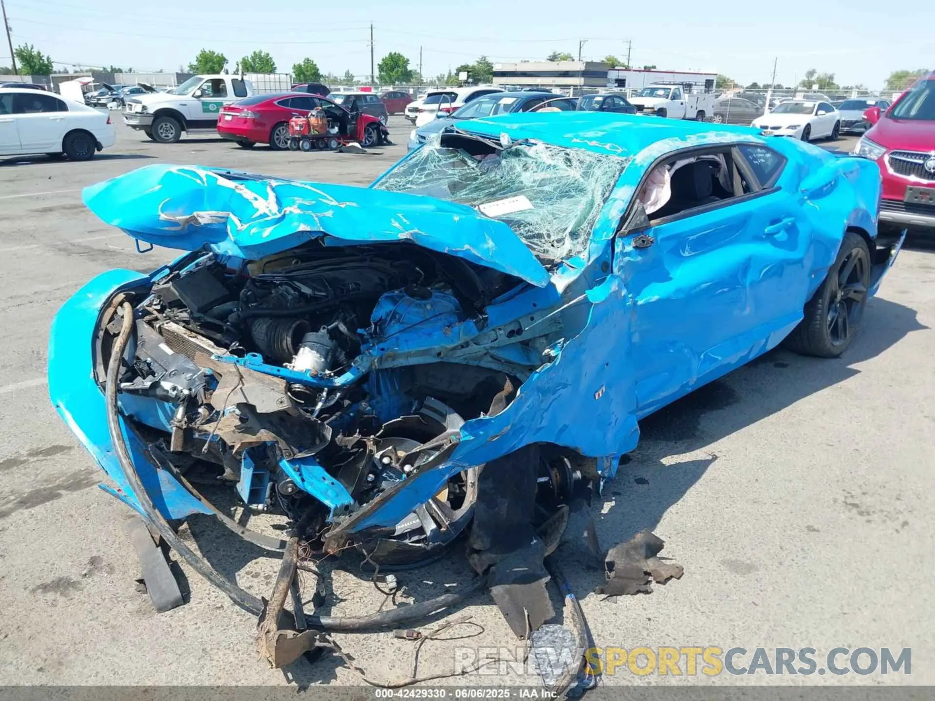 2 Photograph of a damaged car 1G1FF1R7XN0124646 CHEVROLET CAMARO 2022