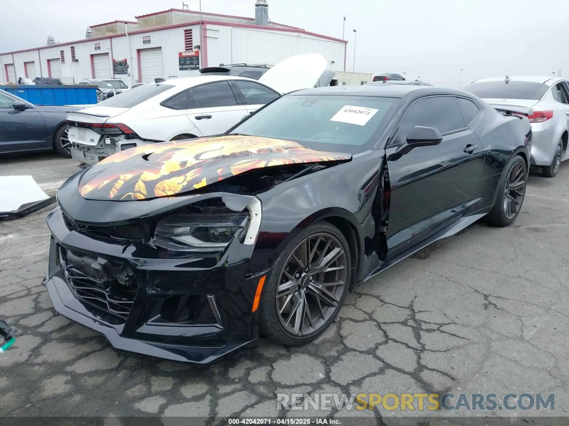 2 Photograph of a damaged car 1G1FJ1R6XP0155100 CHEVROLET CAMARO 2023