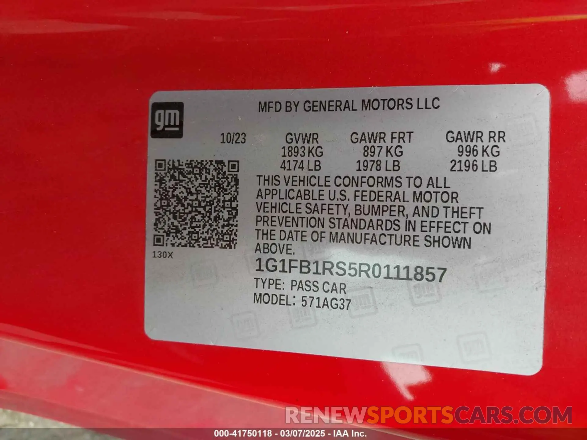 9 Photograph of a damaged car 1G1FB1RS5R0111857 CHEVROLET CAMARO 2024