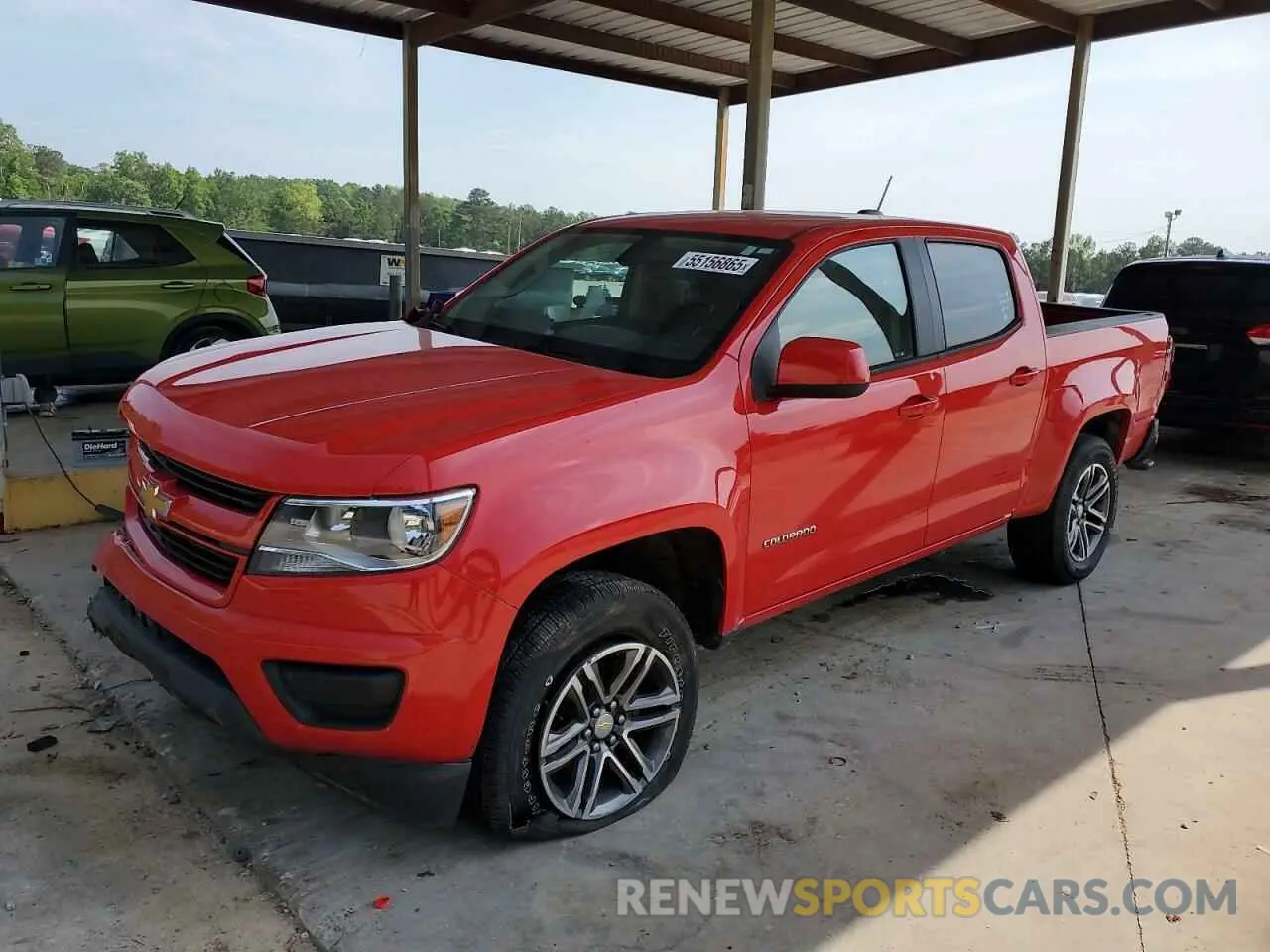1 Photograph of a damaged car 1GCGSBEN1K1352591 CHEVROLET COLORADO 2019