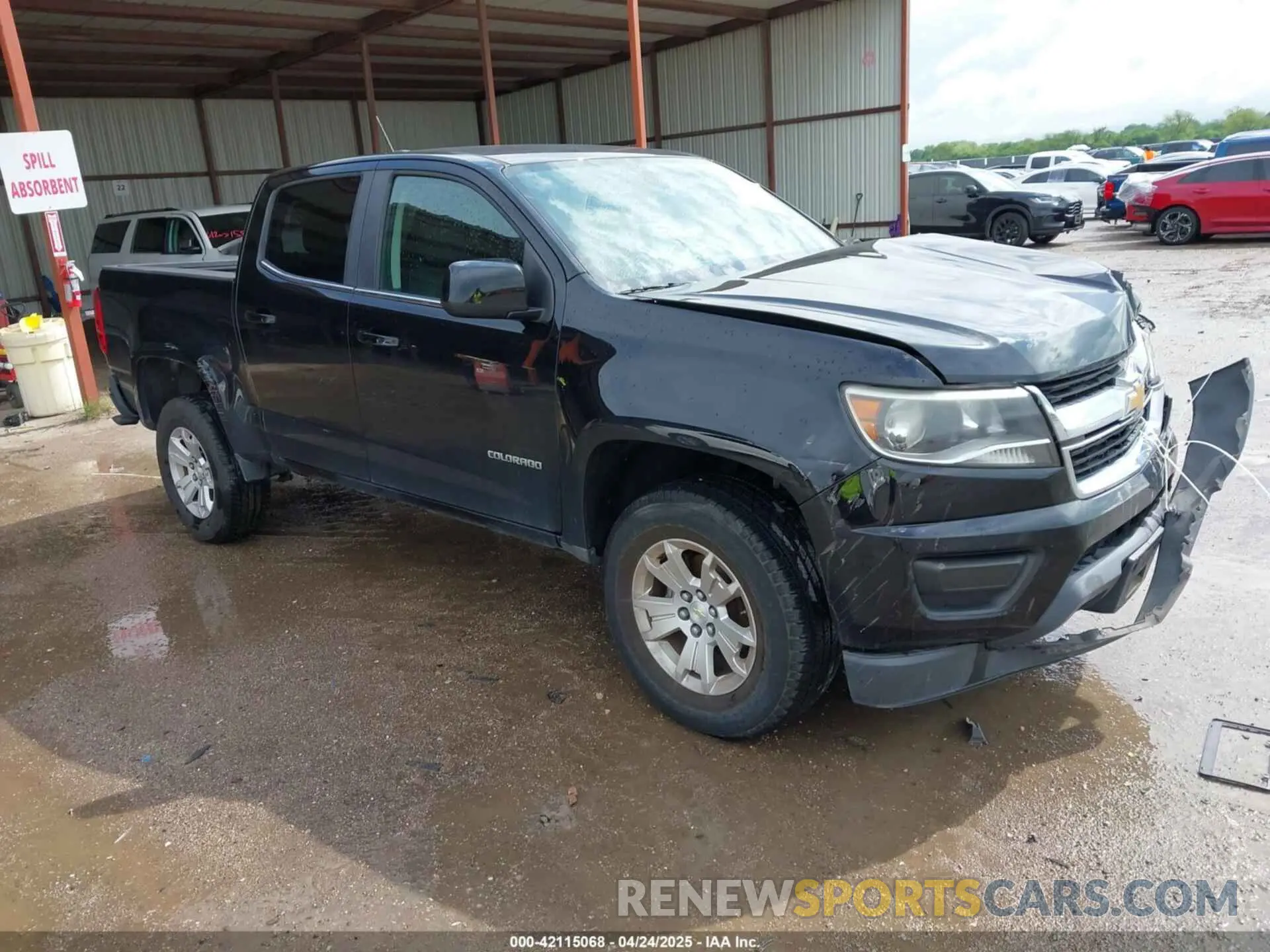 1 Photograph of a damaged car 1GCGSCEA9K1337629 CHEVROLET COLORADO 2019