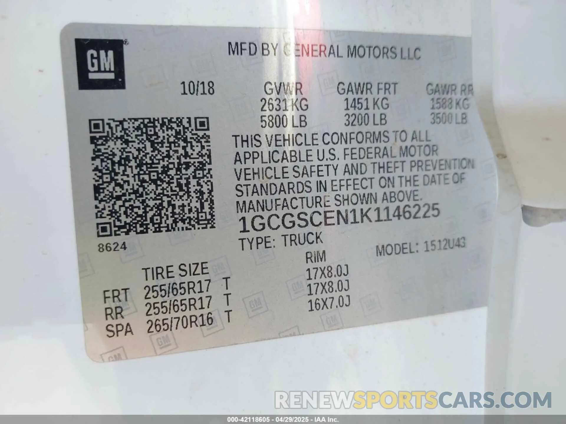 9 Photograph of a damaged car 1GCGSCEN1K1146225 CHEVROLET COLORADO 2019