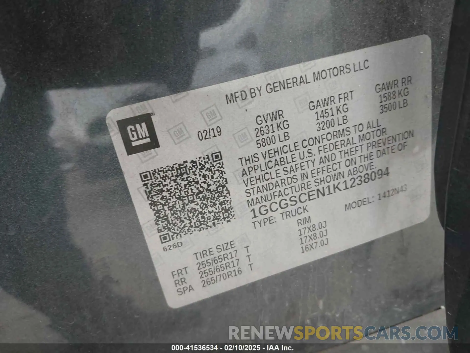 9 Photograph of a damaged car 1GCGSCEN1K1238094 CHEVROLET COLORADO 2019