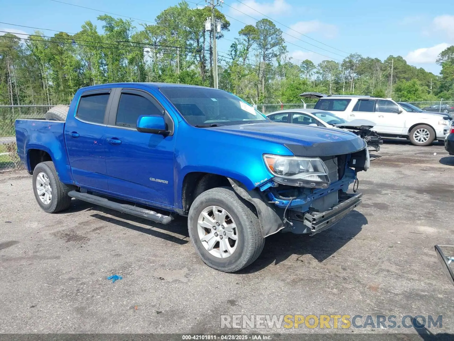 1 Photograph of a damaged car 1GCGSCEN3K1187147 CHEVROLET COLORADO 2019