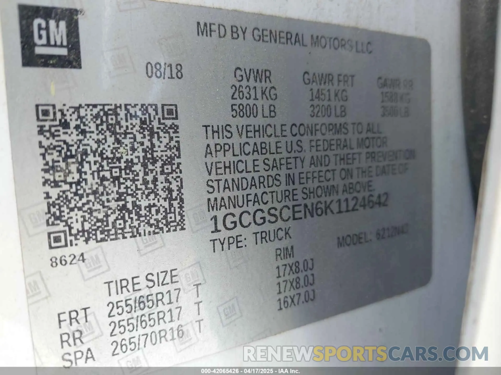 9 Photograph of a damaged car 1GCGSCEN6K1124642 CHEVROLET COLORADO 2019