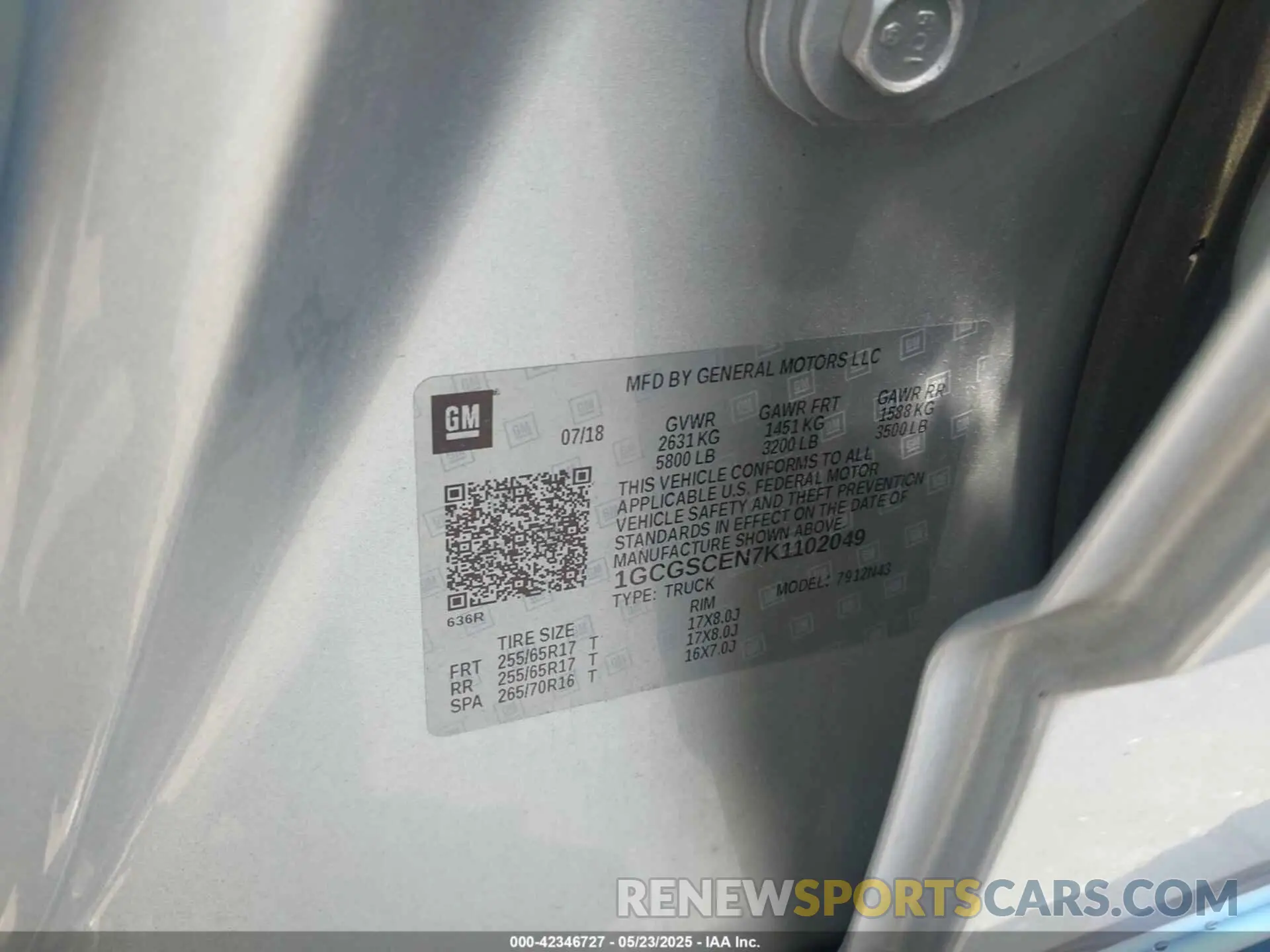 9 Photograph of a damaged car 1GCGSCEN7K1102049 CHEVROLET COLORADO 2019
