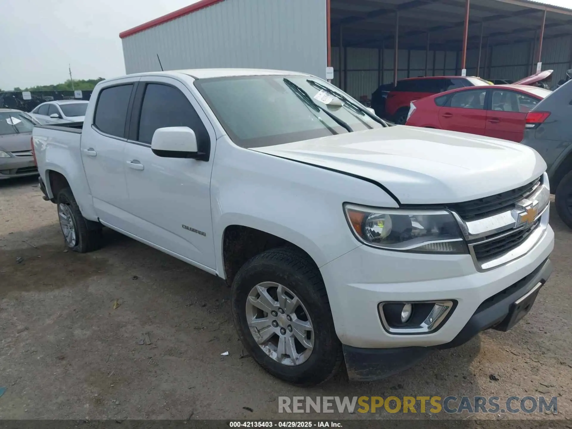 1 Photograph of a damaged car 1GCGSCEN8K1274476 CHEVROLET COLORADO 2019