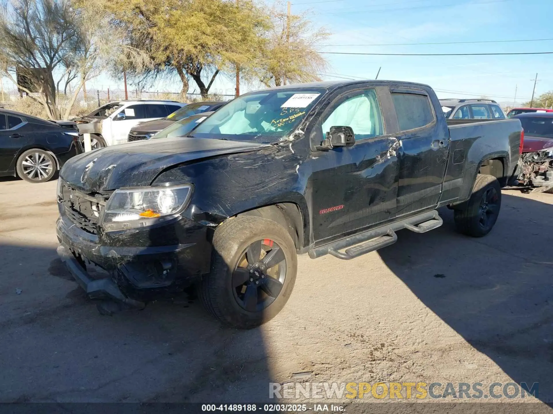 2 Photograph of a damaged car 1GCGSCEN9K1149535 CHEVROLET COLORADO 2019