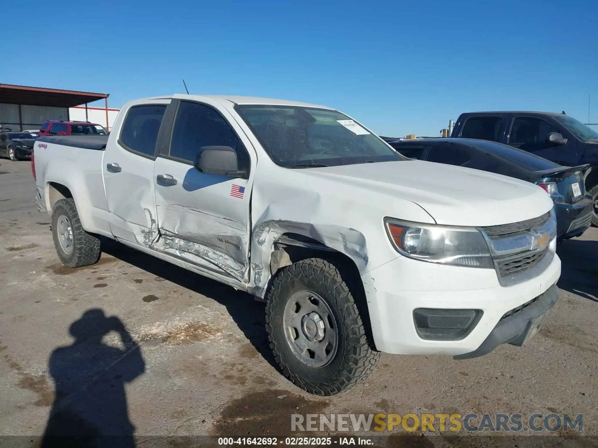 1 Photograph of a damaged car 1GCGTBEN5K1334513 CHEVROLET COLORADO 2019