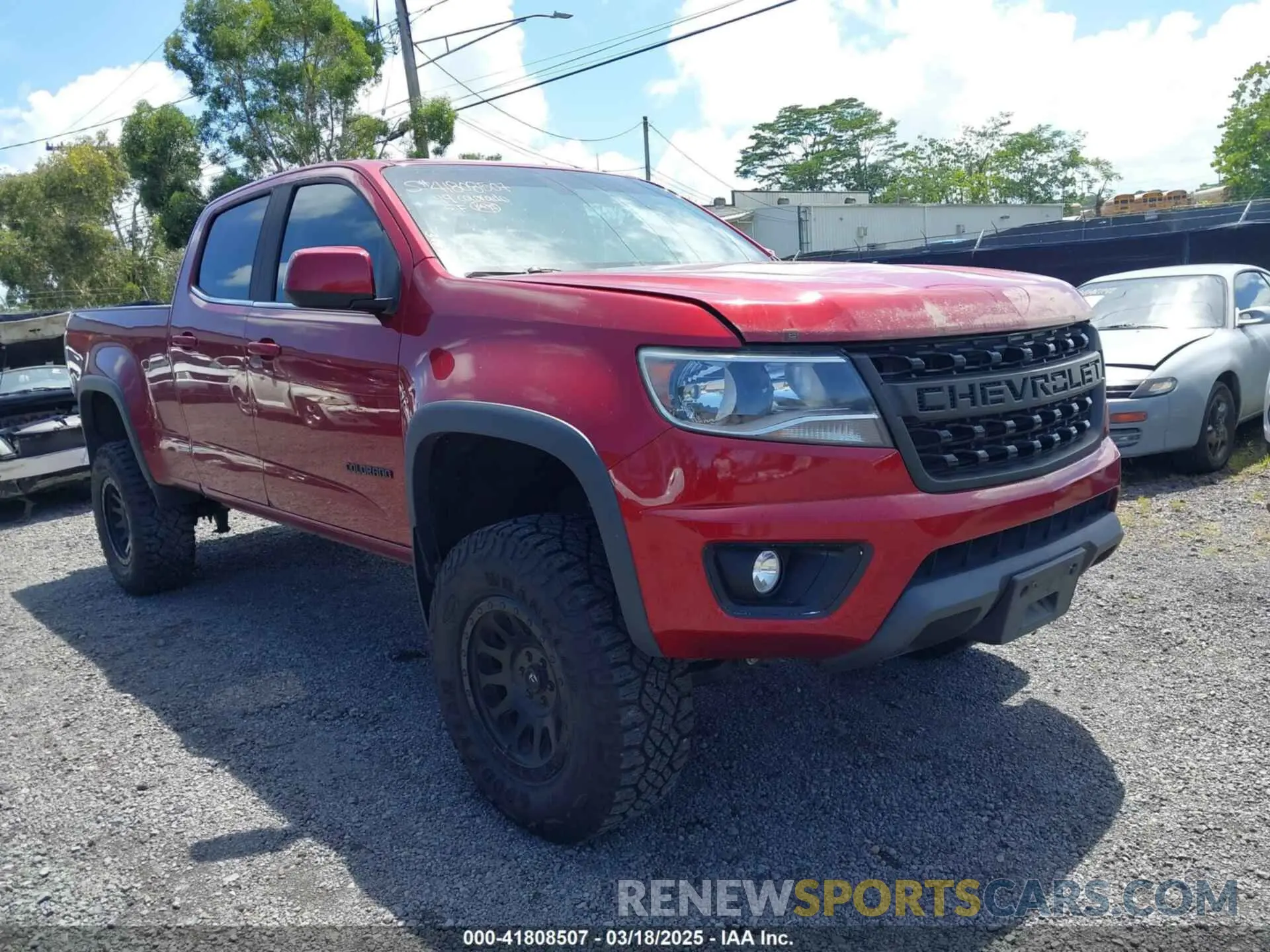 1 Photograph of a damaged car 1GCGTCEN2K1206834 CHEVROLET COLORADO 2019