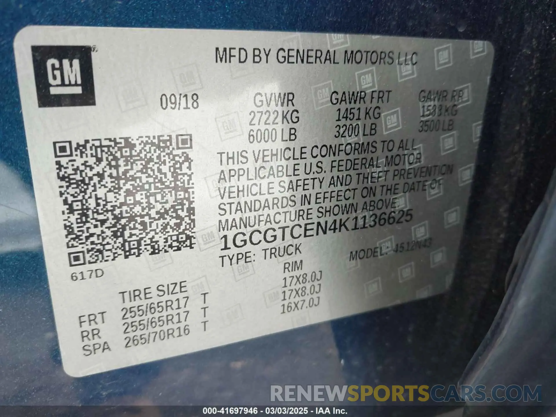9 Photograph of a damaged car 1GCGTCEN4K1136625 CHEVROLET COLORADO 2019