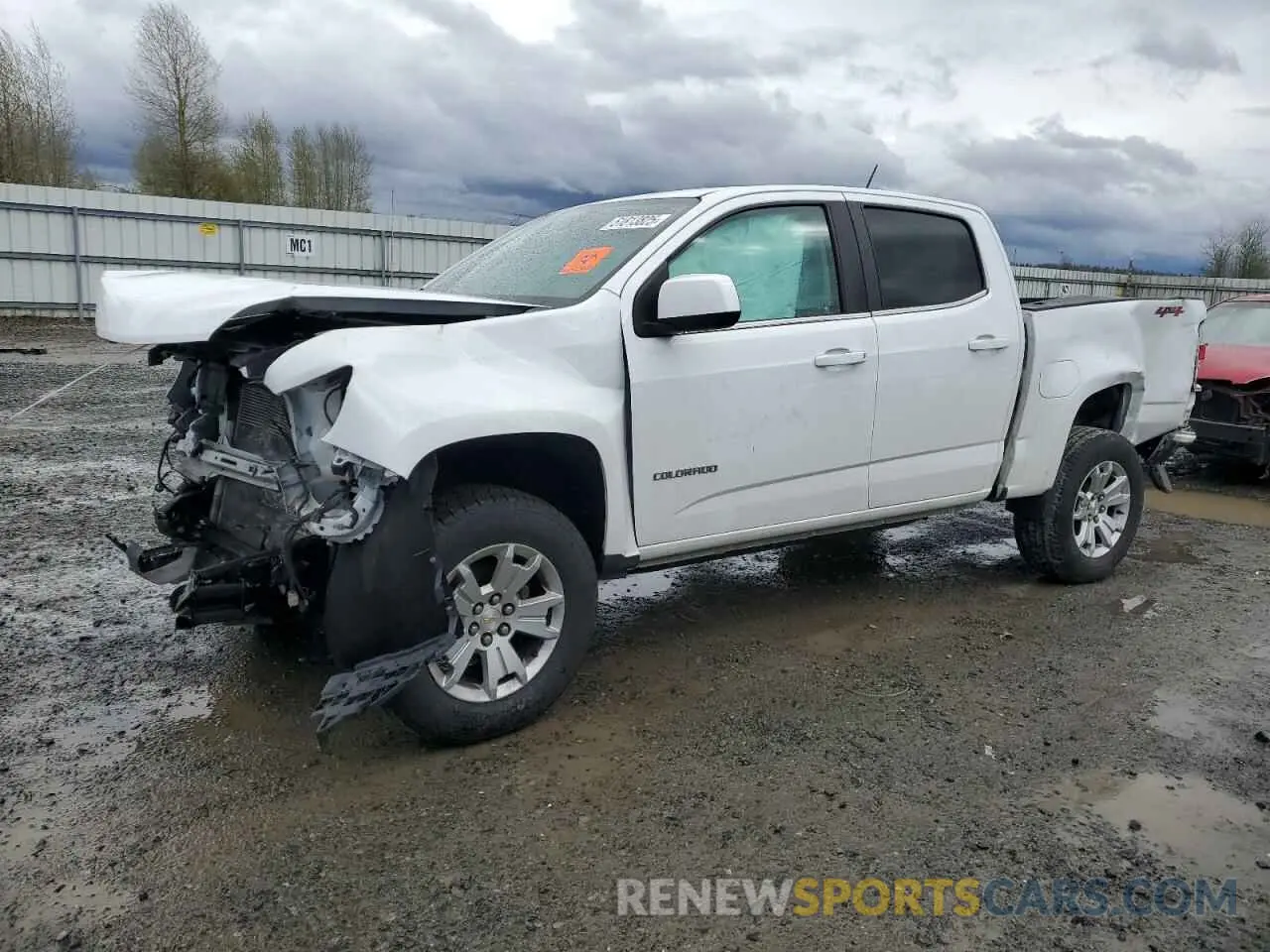 1 Photograph of a damaged car 1GCGTCEN6K1319086 CHEVROLET COLORADO 2019