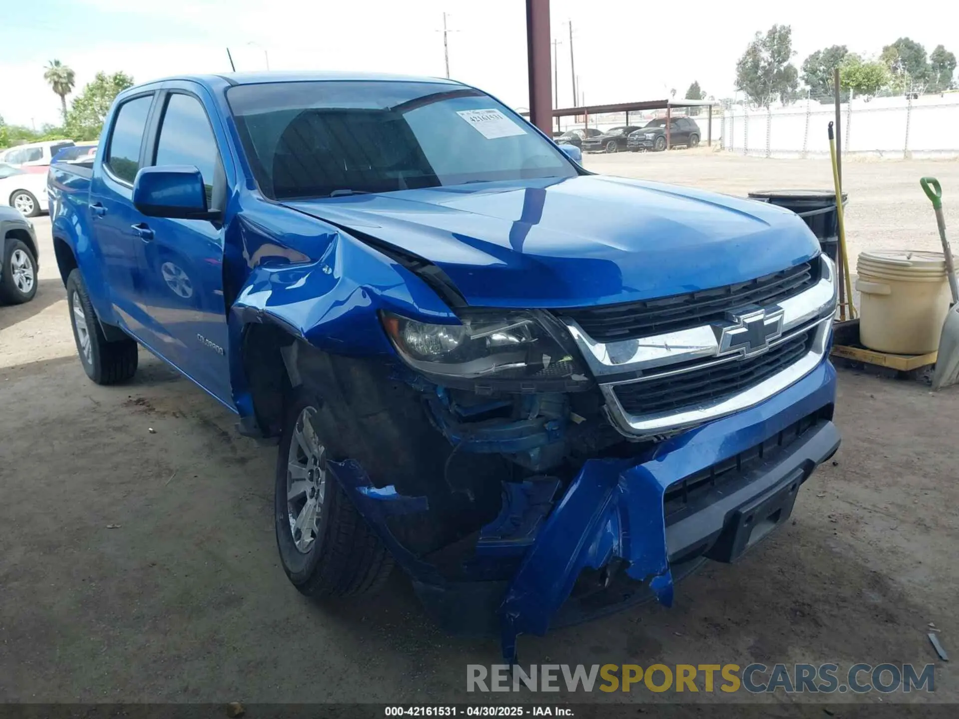 1 Photograph of a damaged car 1GCGTCENXK1200876 CHEVROLET COLORADO 2019