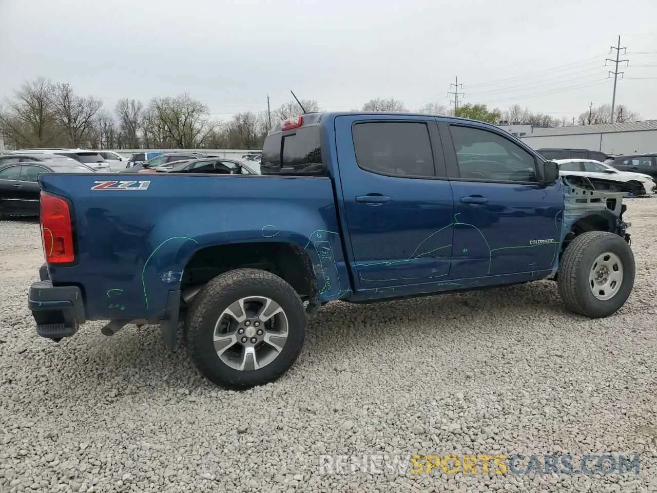 3 Photograph of a damaged car 1GCGTDEN1K1240088 CHEVROLET COLORADO 2019
