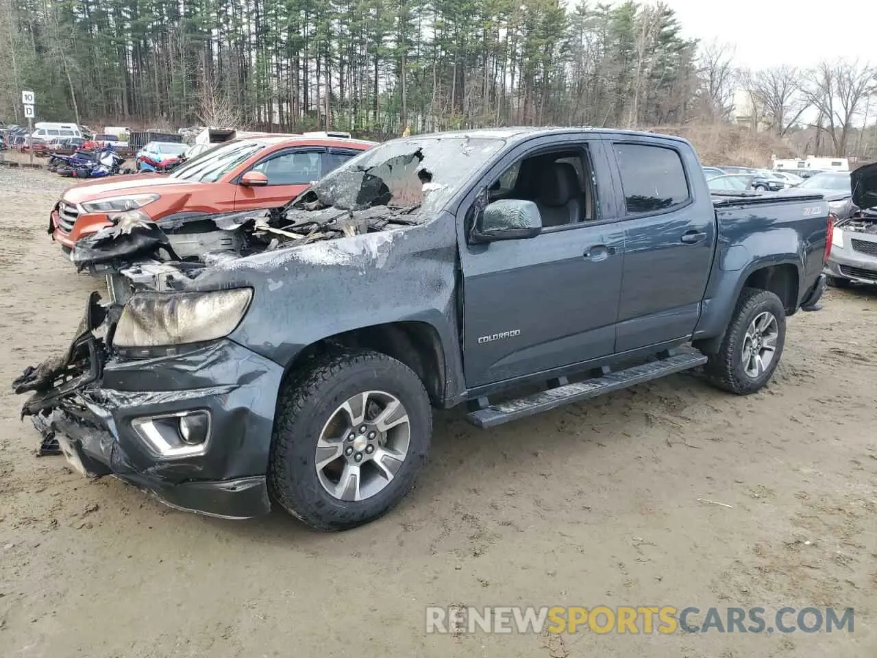 1 Photograph of a damaged car 1GCGTDEN7K1278621 CHEVROLET COLORADO 2019