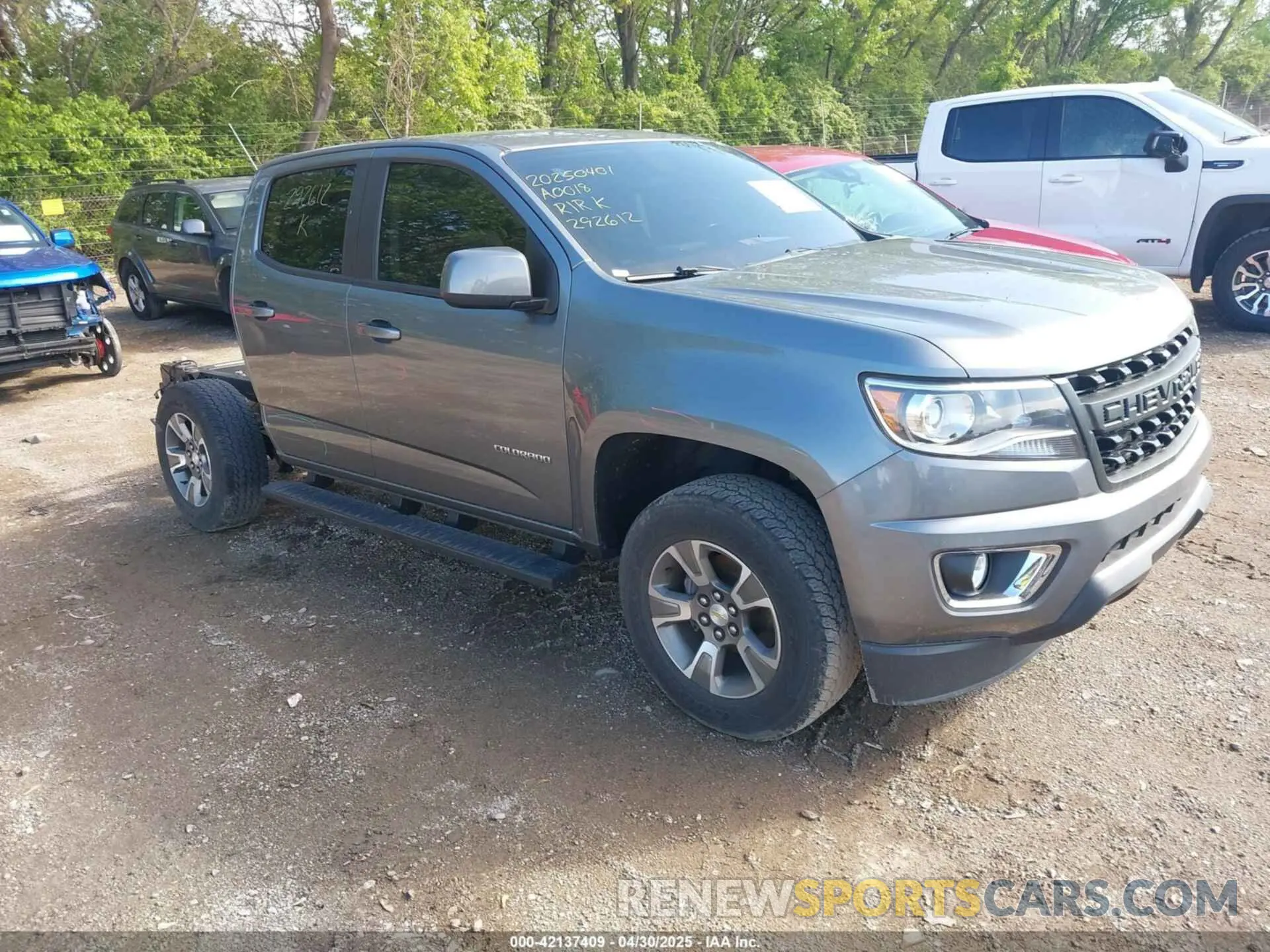 1 Photograph of a damaged car 1GCGTDENXK1292612 CHEVROLET COLORADO 2019