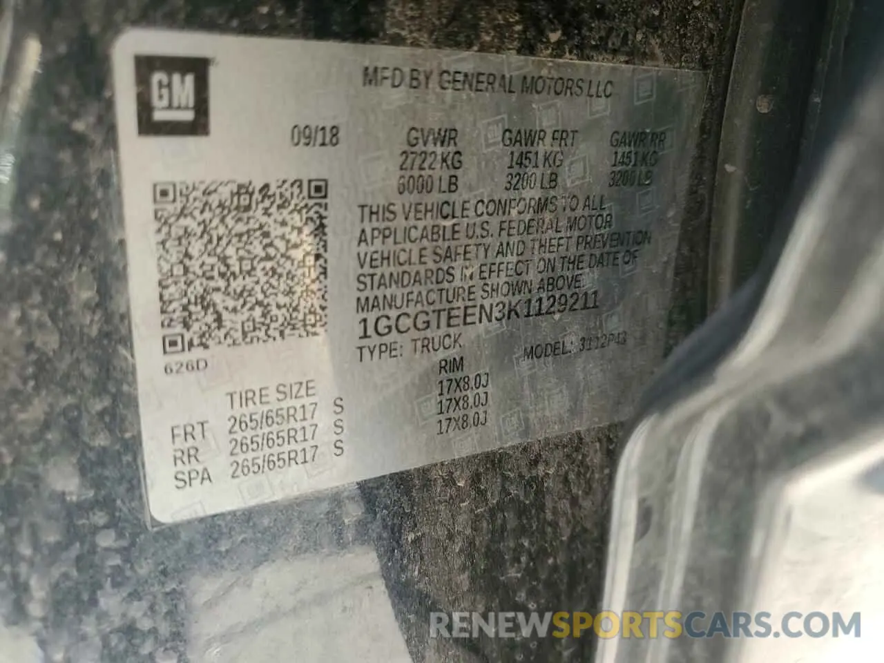 15 Photograph of a damaged car 1GCGTEEN3K1129211 CHEVROLET COLORADO 2019