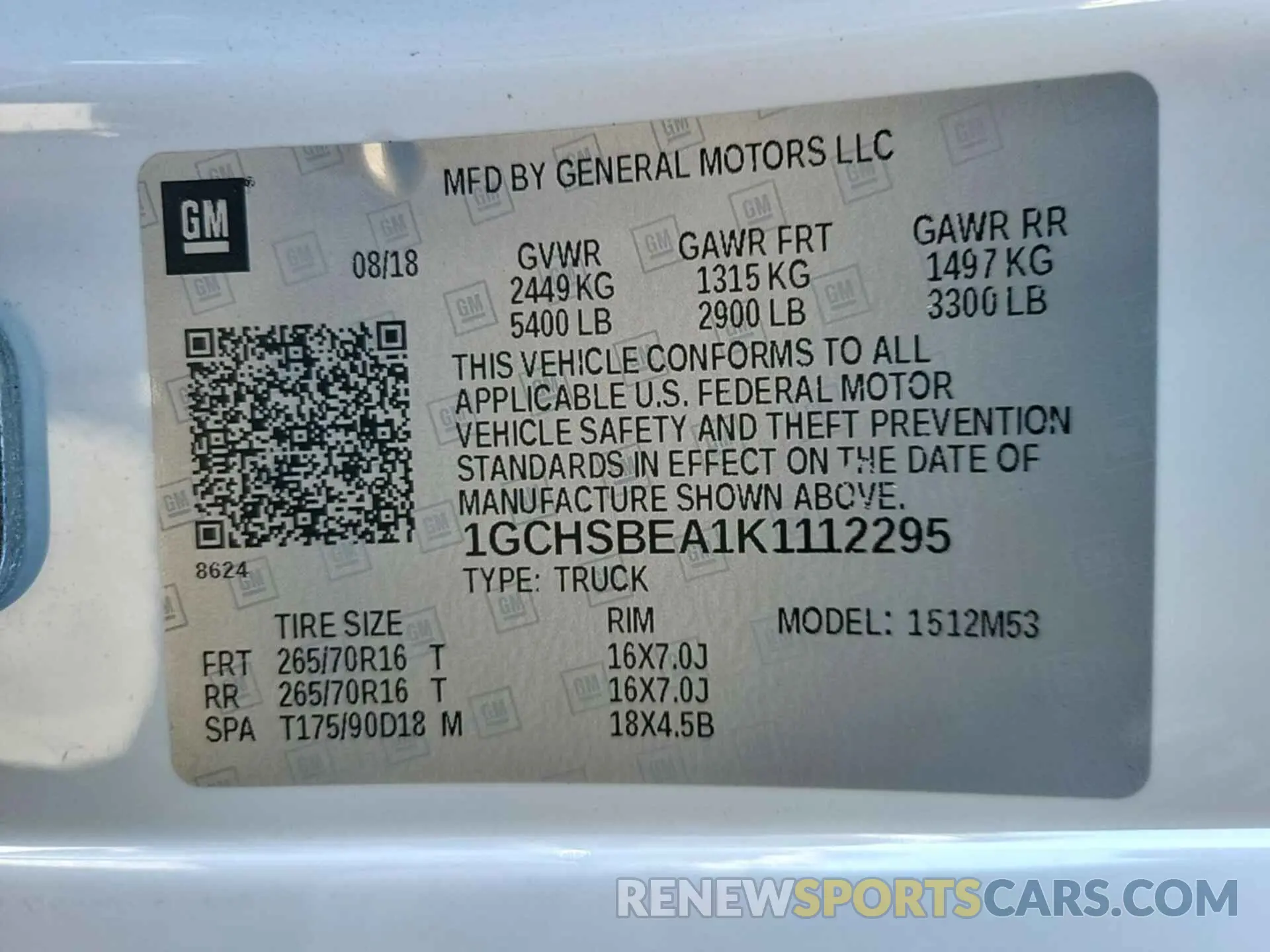 26 Photograph of a damaged car 1GCHSBEA1K1112295 CHEVROLET COLORADO 2019