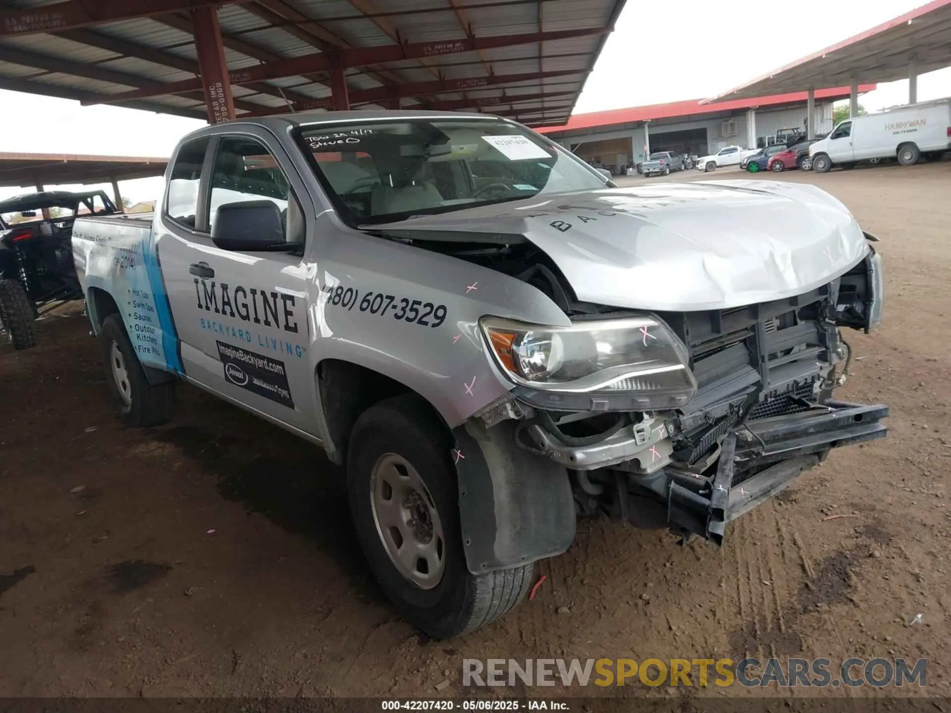 1 Photograph of a damaged car 1GCHSBEA6K1230925 CHEVROLET COLORADO 2019