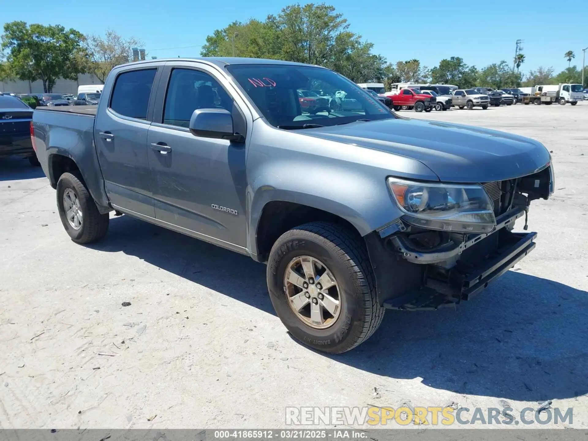 1 Photograph of a damaged car 1GCGSBEN5L1119170 CHEVROLET COLORADO 2020