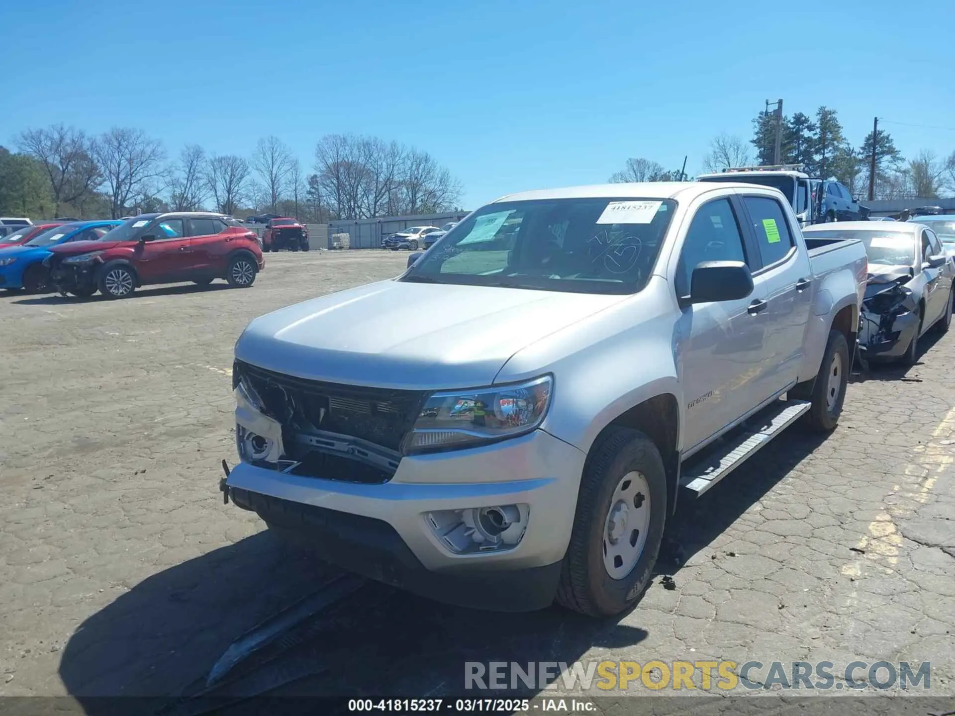 2 Photograph of a damaged car 1GCGSBEN7L1122460 CHEVROLET COLORADO 2020