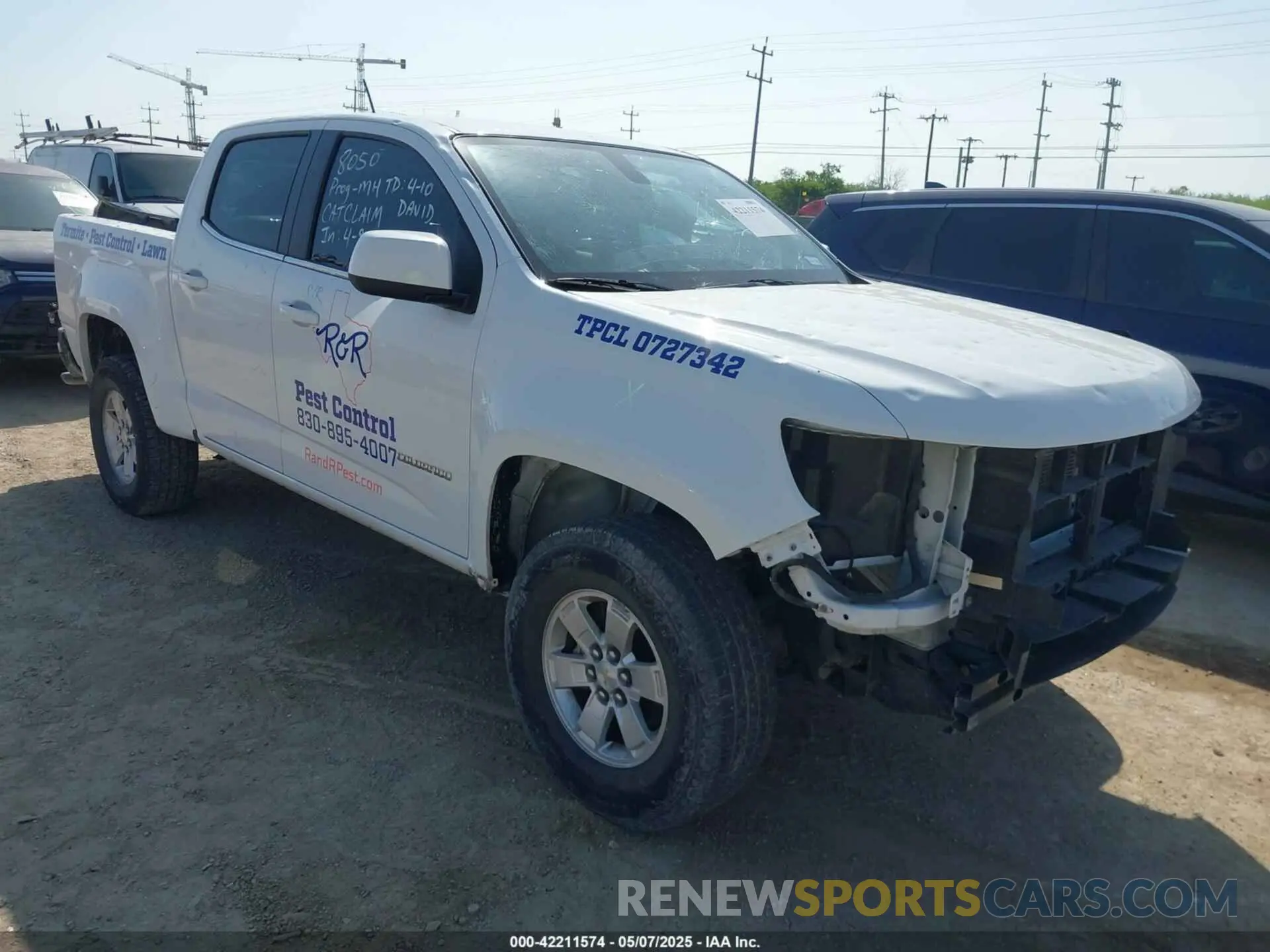 1 Photograph of a damaged car 1GCGSBENXL1219328 CHEVROLET COLORADO 2020