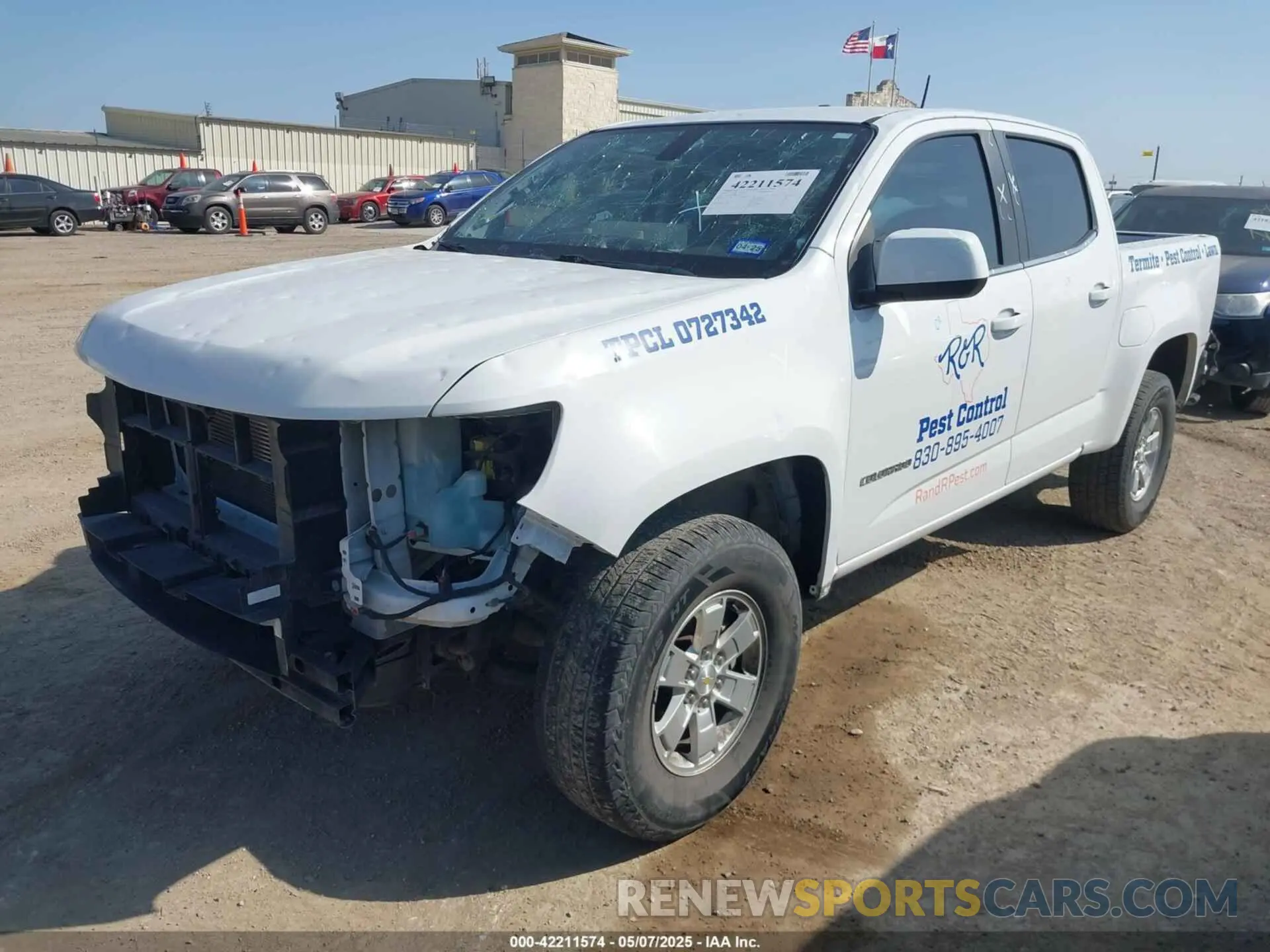 2 Photograph of a damaged car 1GCGSBENXL1219328 CHEVROLET COLORADO 2020