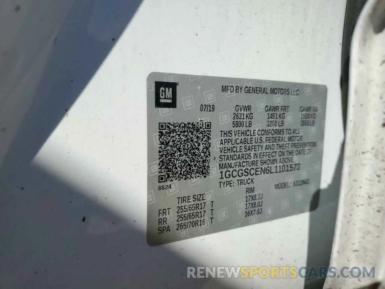 15 Photograph of a damaged car 1GCGSCEN6L1101573 CHEVROLET COLORADO 2020