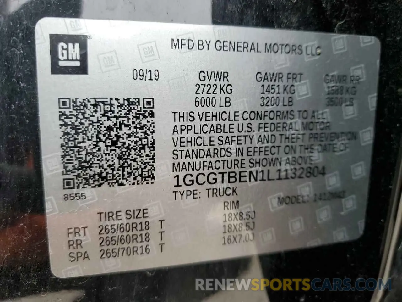 15 Photograph of a damaged car 1GCGTBEN1L1132804 CHEVROLET COLORADO 2020