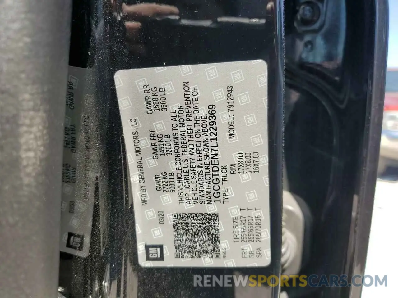 12 Photograph of a damaged car 1GCGTDEN7L1229369 CHEVROLET COLORADO 2020