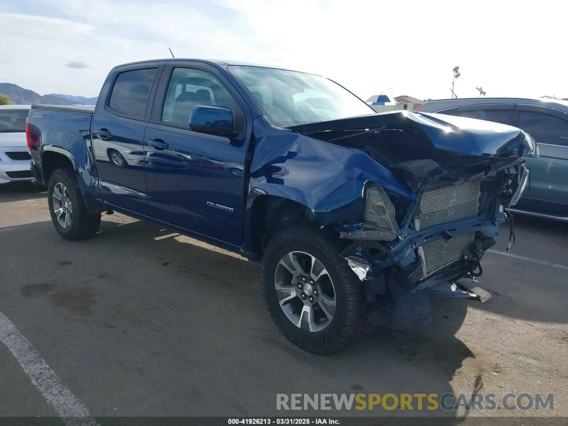 1 Photograph of a damaged car 1GCGTDEN9L1196083 CHEVROLET COLORADO 2020