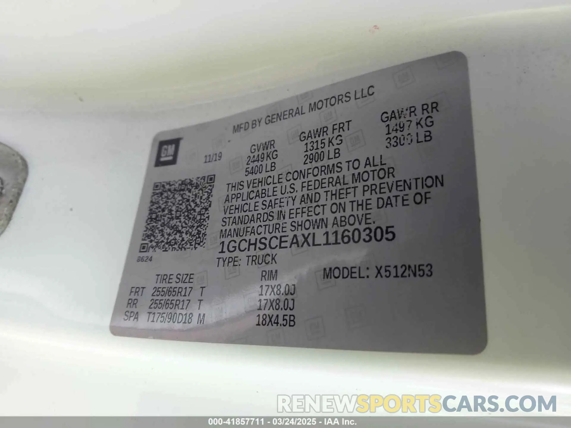 9 Photograph of a damaged car 1GCHSCEAXL1160305 CHEVROLET COLORADO 2020