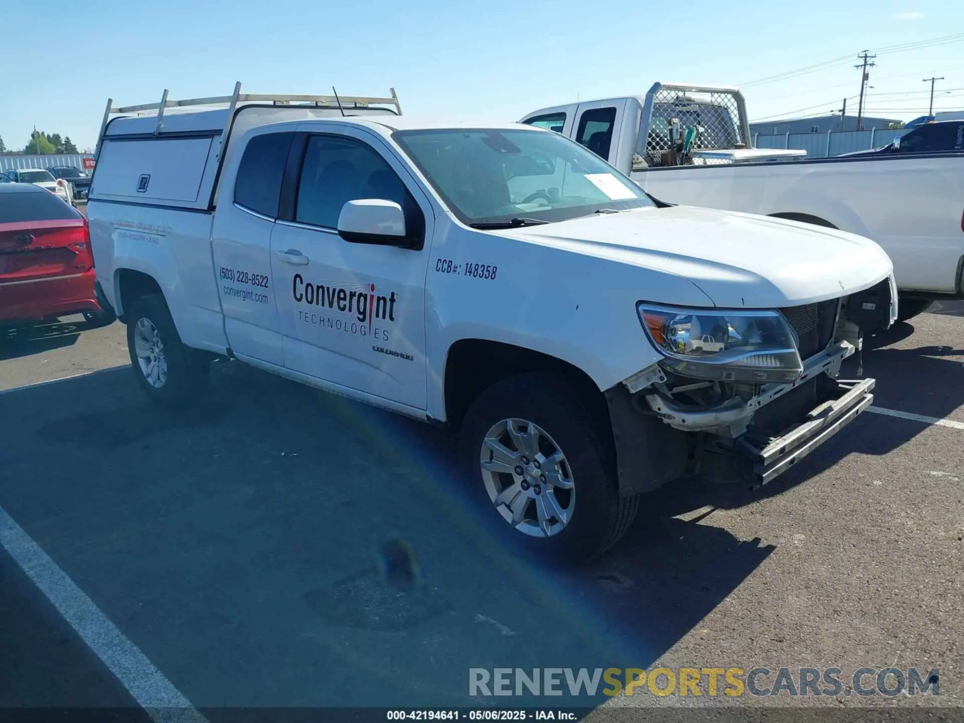 1 Photograph of a damaged car 1GCHSCENXL1168004 CHEVROLET COLORADO 2020