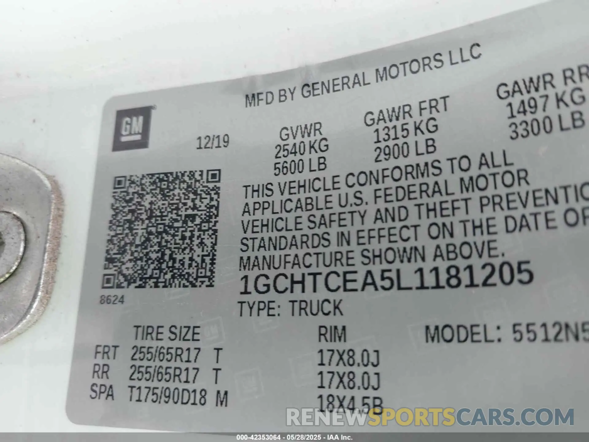 9 Photograph of a damaged car 1GCHTCEA5L1181205 CHEVROLET COLORADO 2020