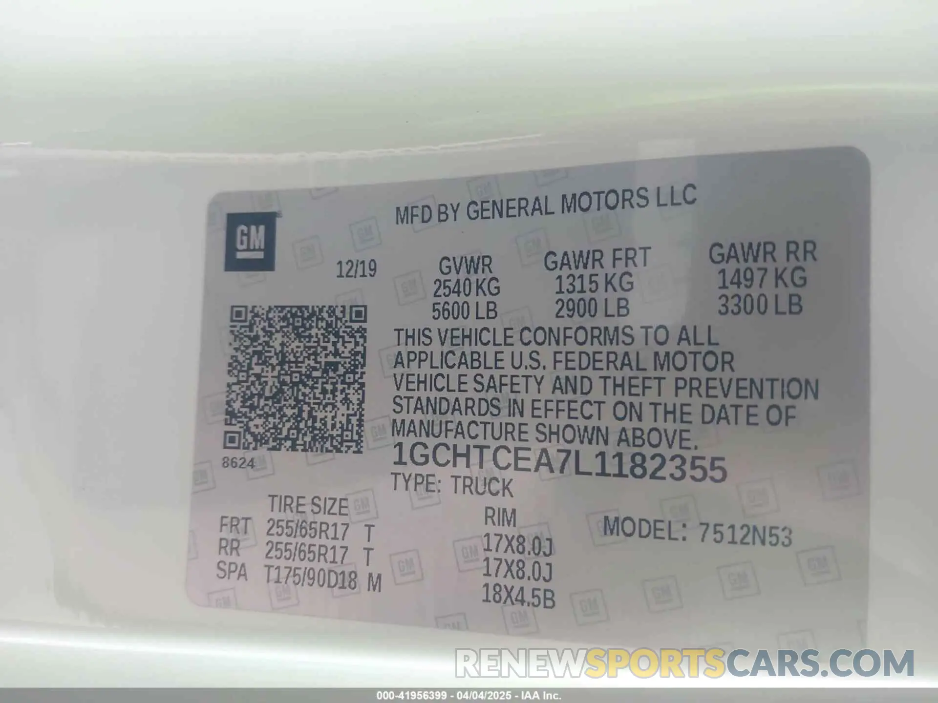 9 Photograph of a damaged car 1GCHTCEA7L1182355 CHEVROLET COLORADO 2020