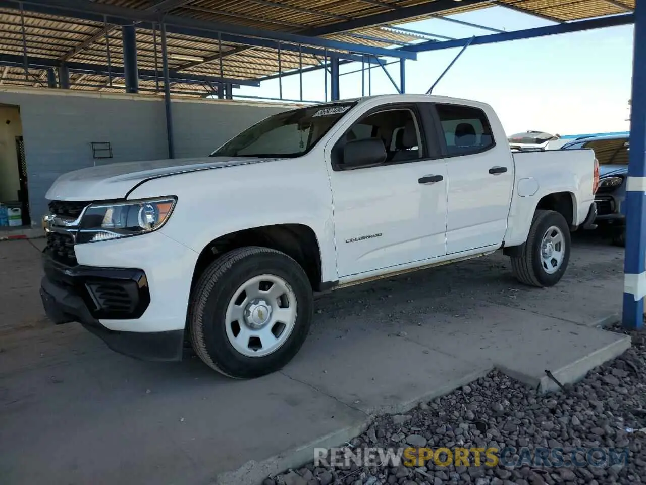 1 Photograph of a damaged car 1GCGSBEA6M1106653 CHEVROLET COLORADO 2021