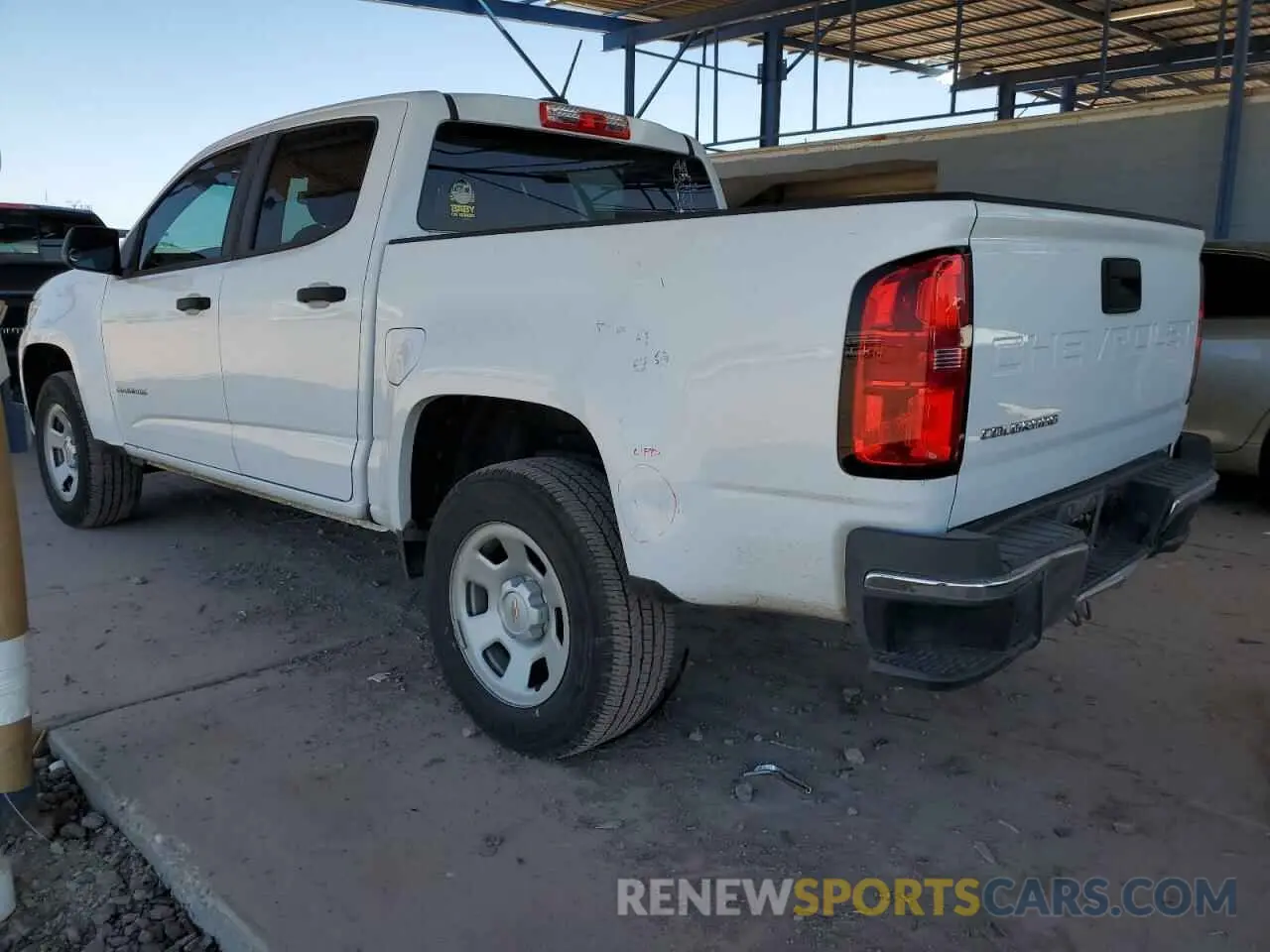 2 Photograph of a damaged car 1GCGSBEA6M1106653 CHEVROLET COLORADO 2021